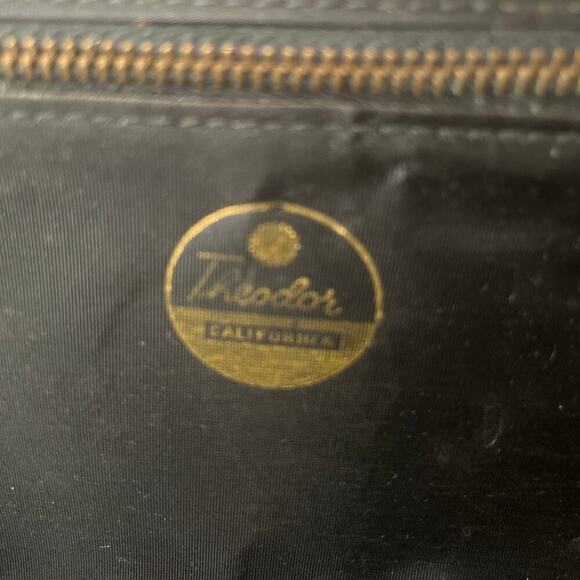 Vintage Theodor California Mid Century Modern Handbag Wallet 50s 60s Black Retro - Picture 4 of 12